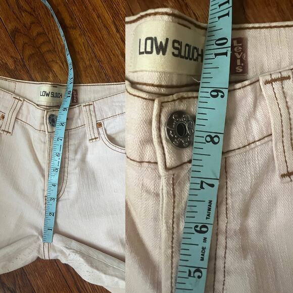 Y2K/90s Vintage Levis Pastel Pink Low Rise Capri Jeans Size 34 Y2K Cropped Denim - Picture 11 of 17